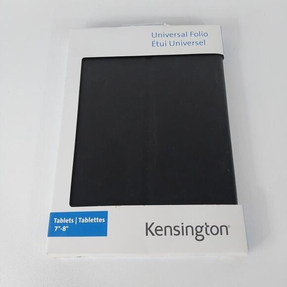 NEW‎ KENSINGTON UNIVERSAL FOLIO MULTI POSITION STAND FOR 7"-8" TABLETS BLACK - Picture 1 of 3